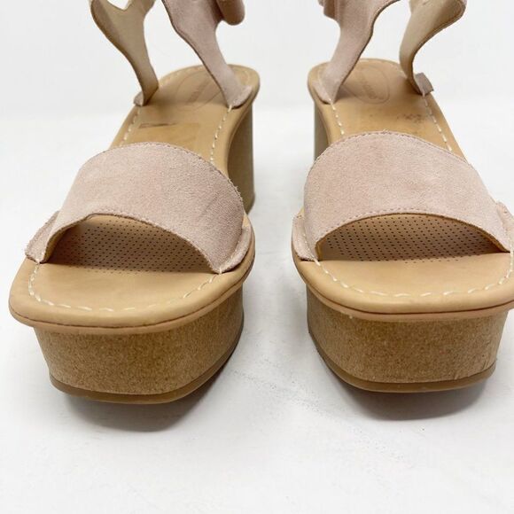 Corso Como Suede Wedges Velcro Sandals Size 11 - Picture 4 of 9